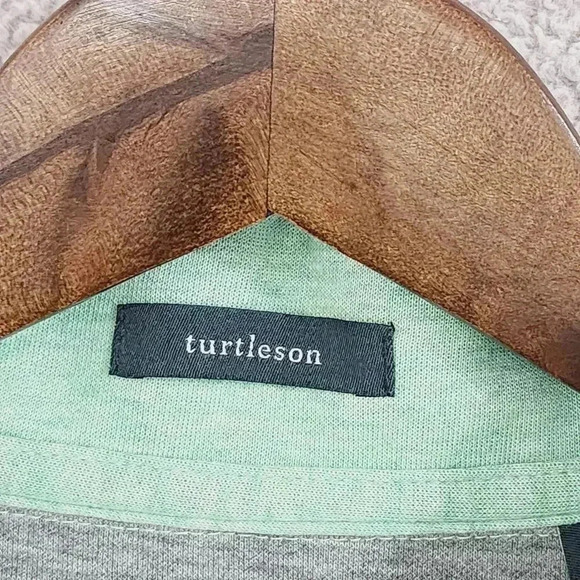 Turtleson Men's Polo Long sleeve Sweatshirt Size L Mock Zip up - Picture 4 of 8